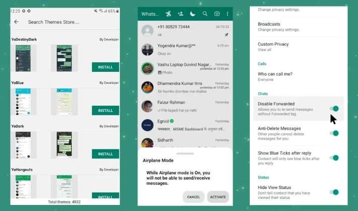 gb whatsapp screenshots